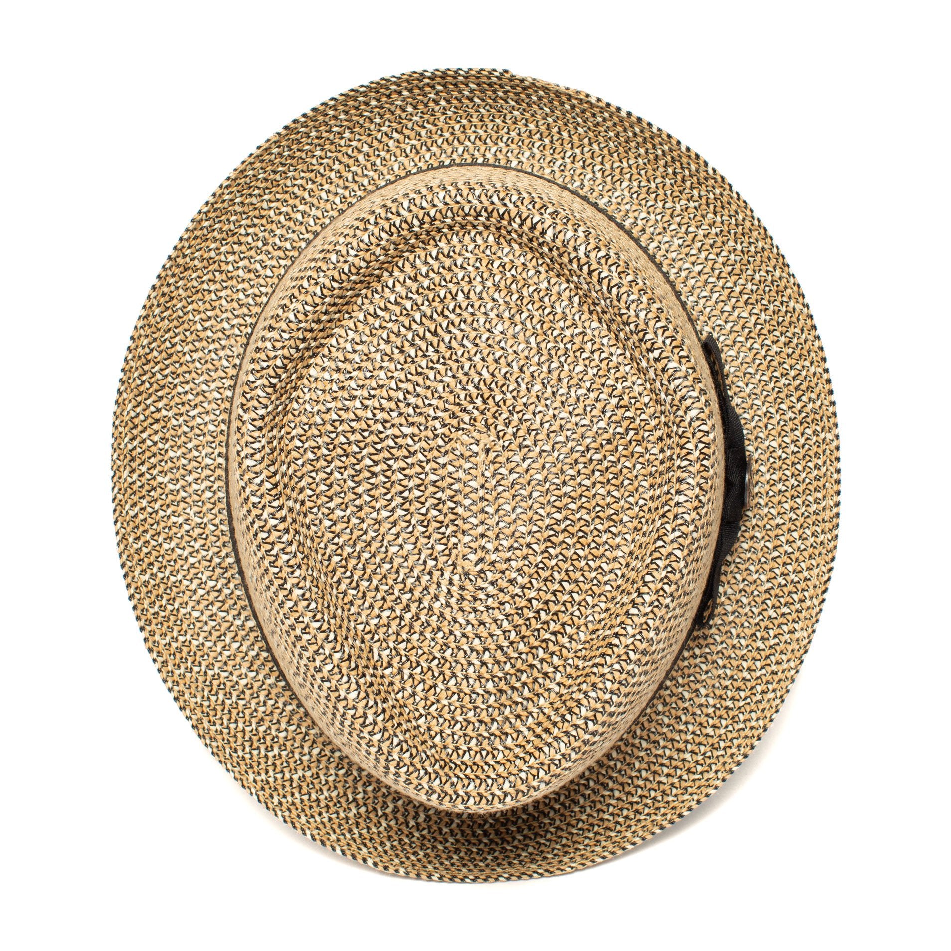 Goorin Bros. low country diamond short brim paper poly blend porkpie fedora hat Natural top view