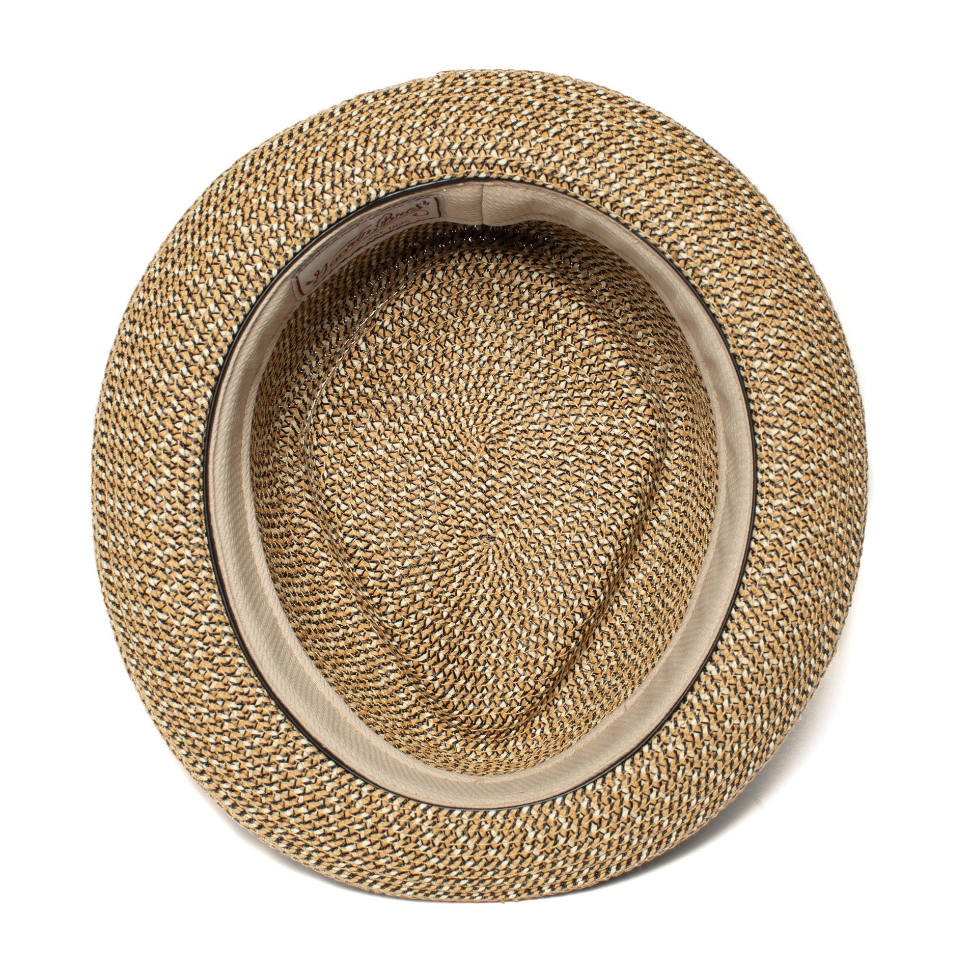 Goorin Bros. low country diamond short brim paper poly blend porkpie fedora hat Natural under view