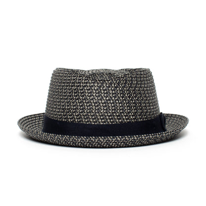 Goorin Bros. low country diamond short brim paper poly blend porkpie fedora hat Navy front view