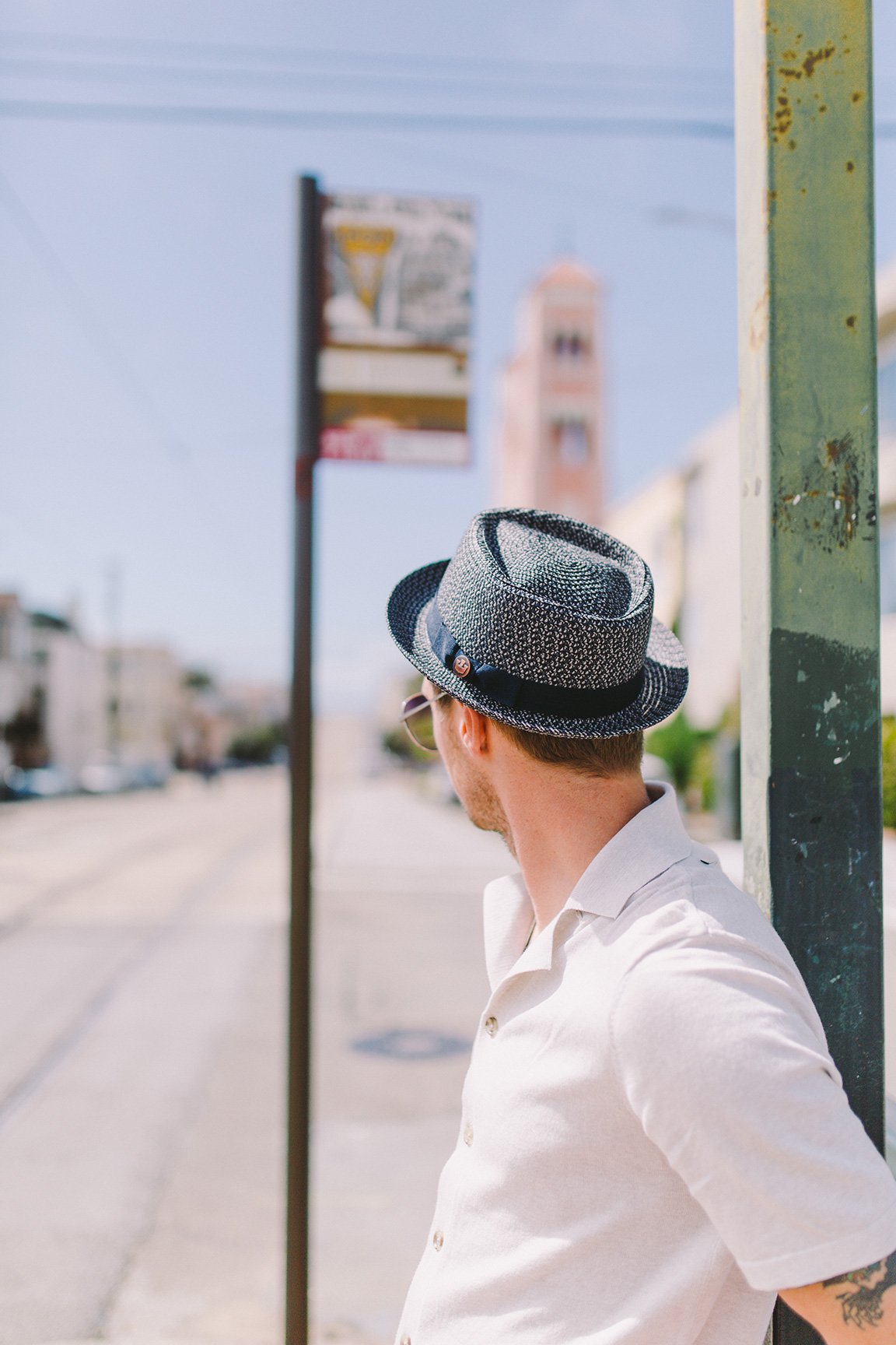 Goorin Bros. low country diamond short brim paper poly blend porkpie fedora hat Navy Lifestyle Mens