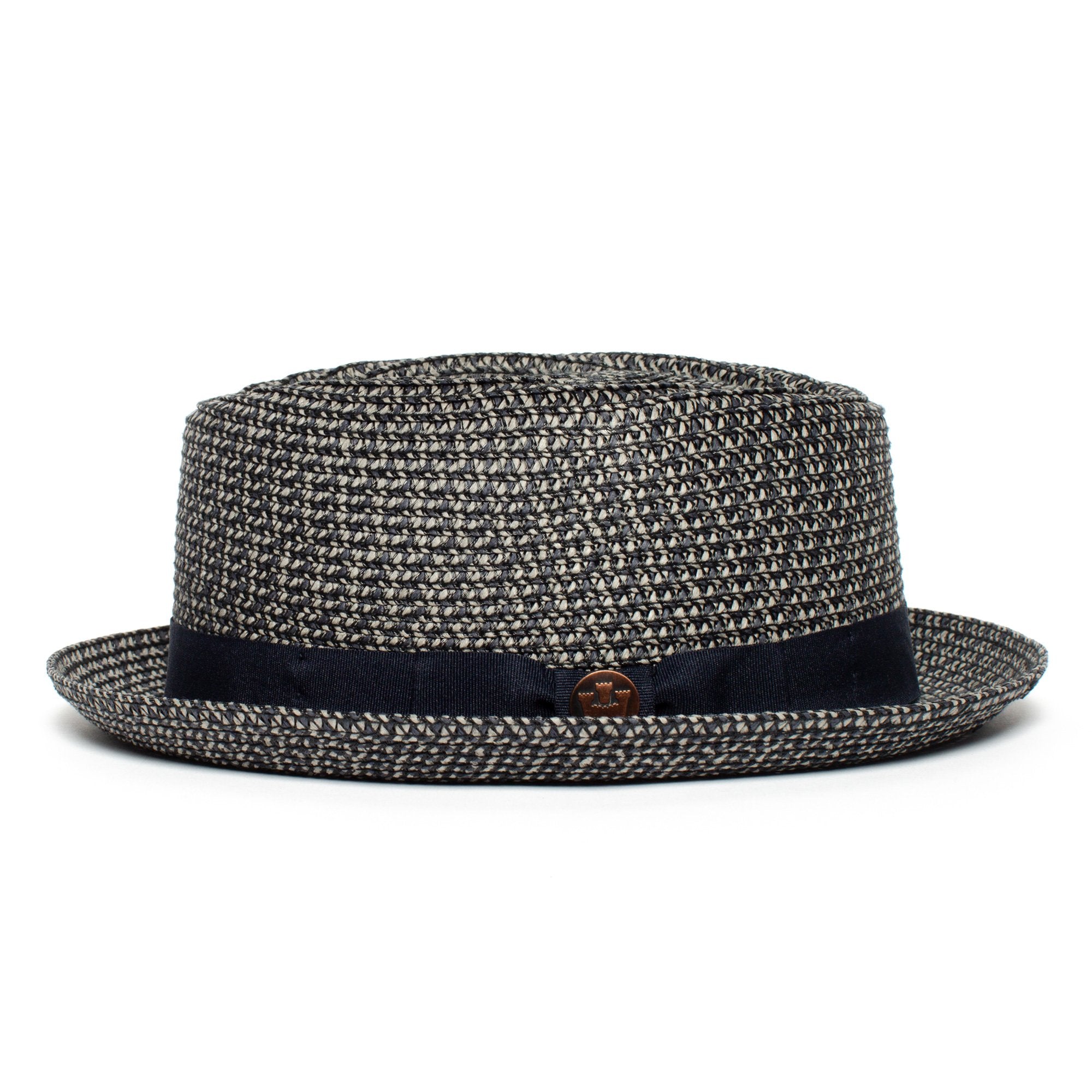 Goorin Bros. low country diamond short brim paper poly blend porkpie fedora hat Navy side view