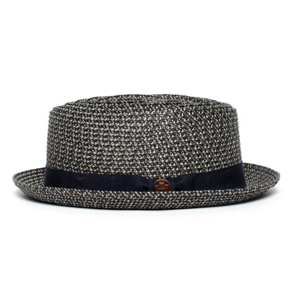 Goorin Bros. low country diamond short brim paper poly blend porkpie fedora hat Navy side view