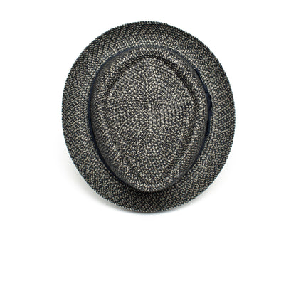 Goorin Bros. low country diamond short brim paper poly blend porkpie fedora hat Navy top view