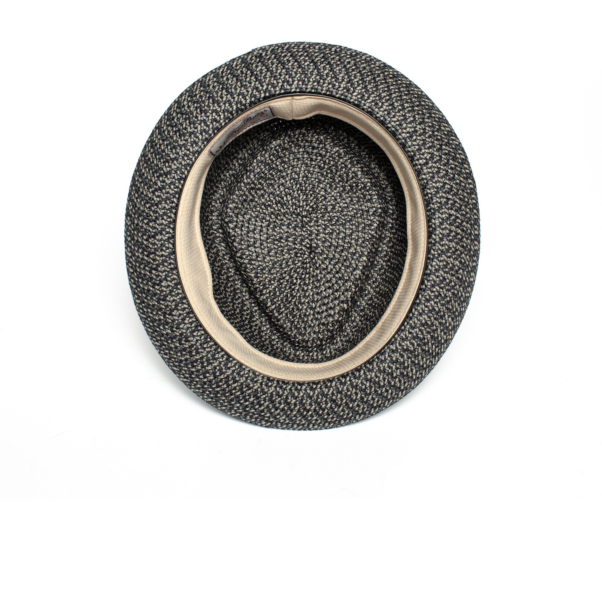 Goorin Bros. low country diamond short brim paper poly blend porkpie fedora hat Navy under view