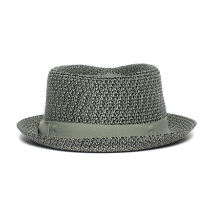 Goorin Bros. low country diamond short brim paper poly blend porkpie fedora hat Olive back view