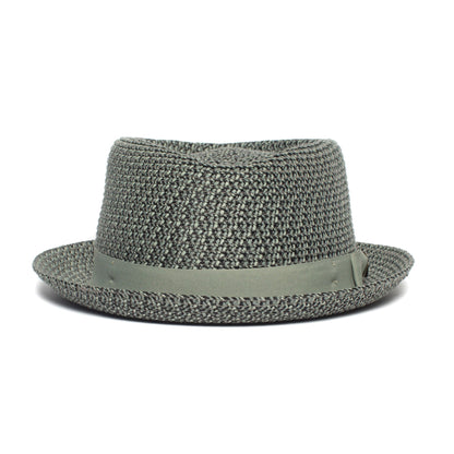 Goorin Bros. low country diamond short brim paper poly blend porkpie fedora hat Olive front view