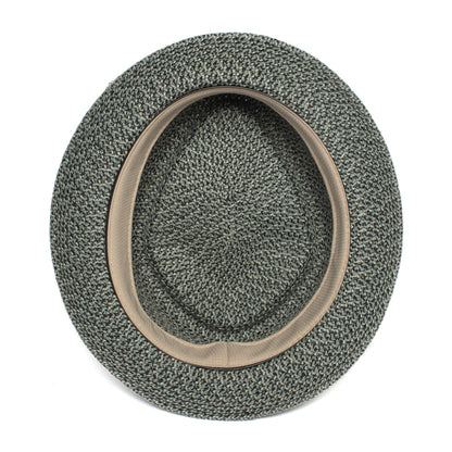 Goorin Bros. low country diamond short brim paper poly blend porkpie fedora hat Olive under view