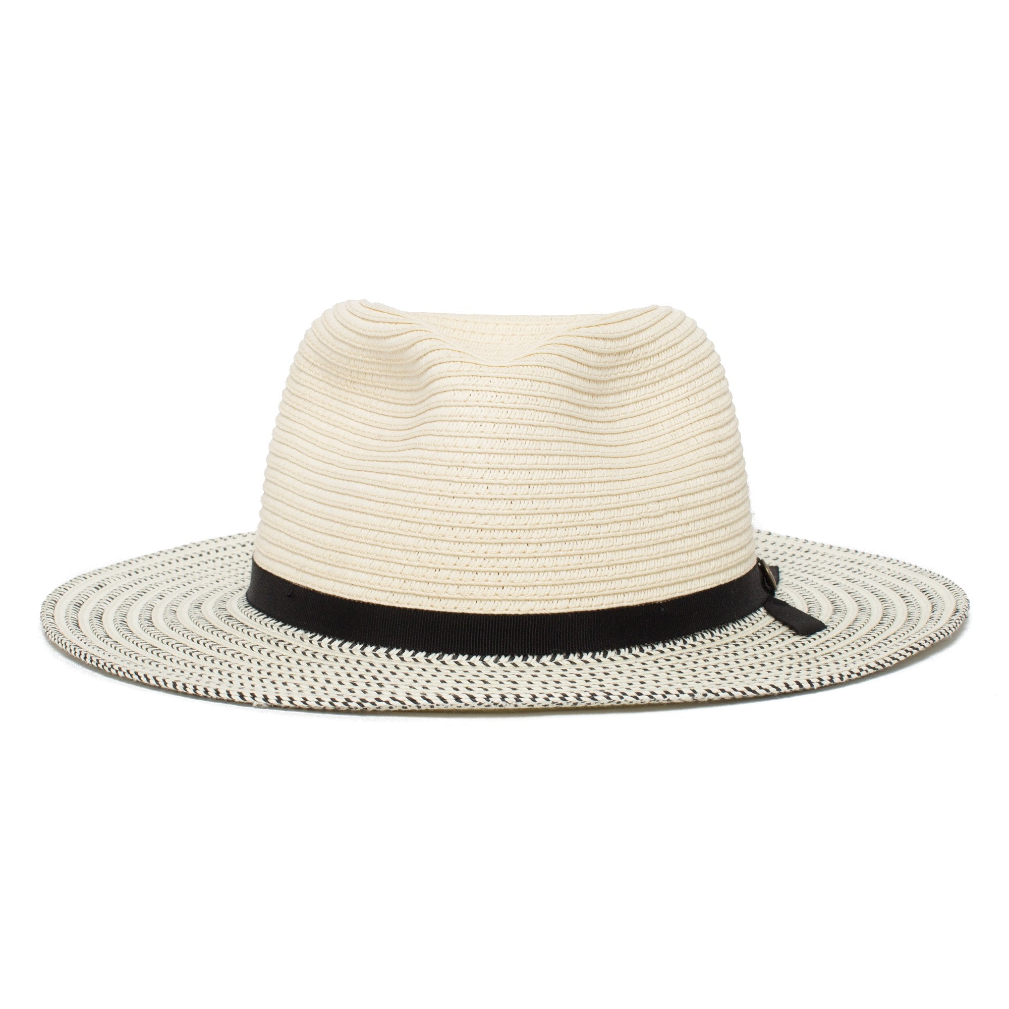 Goorin Bros. tamalina teardrop wide brim straw fedora hat White front view