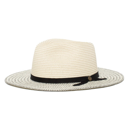 Goorin Bros. tamalina teardrop wide brim straw fedora hat White left side view