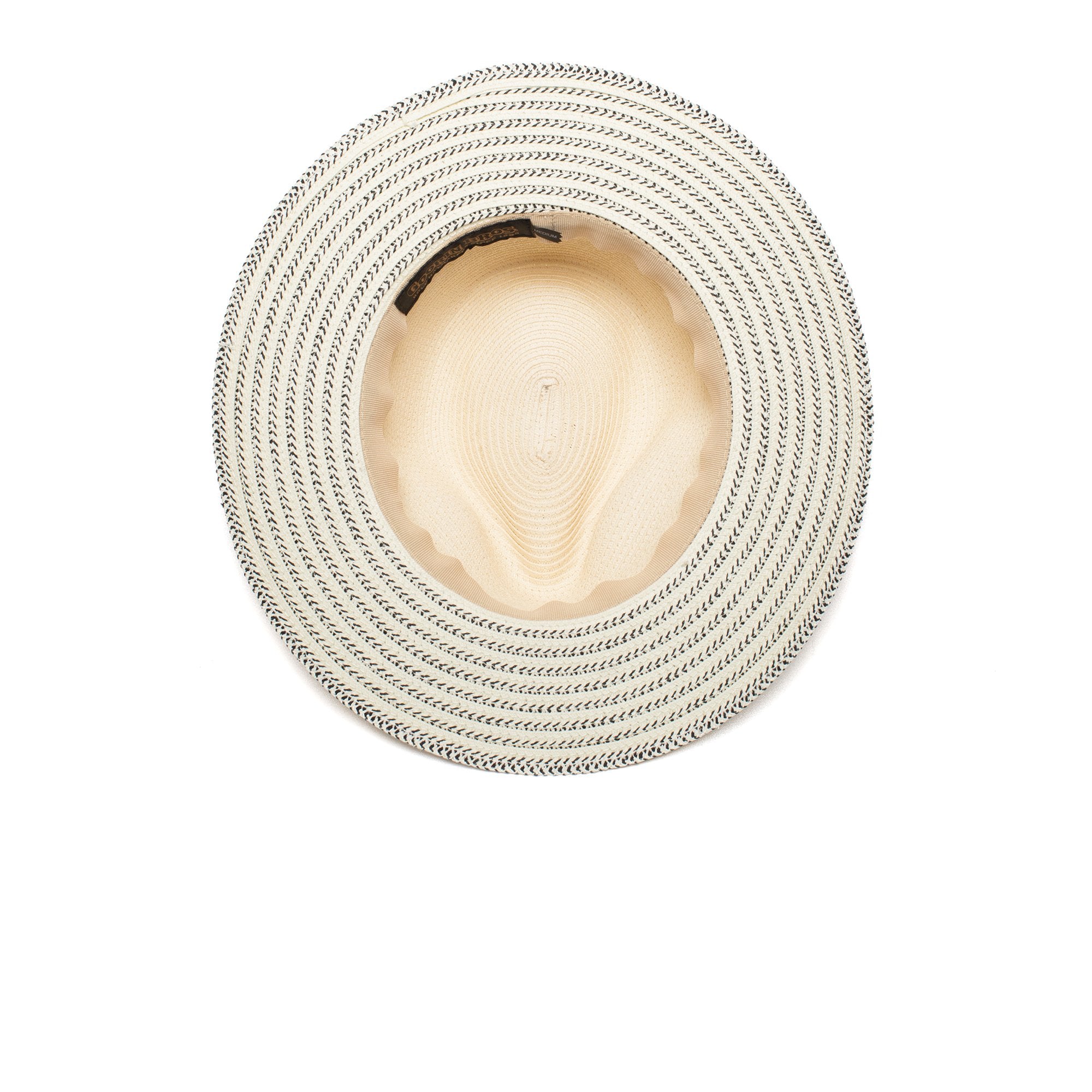 Goorin Bros. tamalina teardrop wide brim straw fedora hat White under view