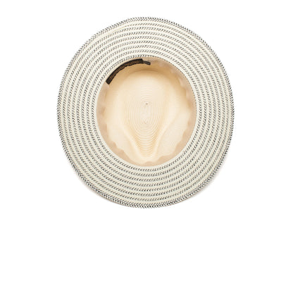 Goorin Bros. tamalina teardrop wide brim straw fedora hat White under view
