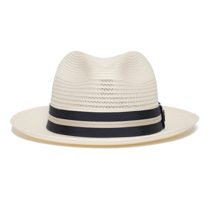 Goorin Bros. knox duncan center dent medium brim hemp fedora hat Natural front view