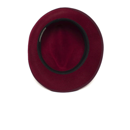 Goorin Bros. charlotte oaks wool asymmetric fedora Red under view