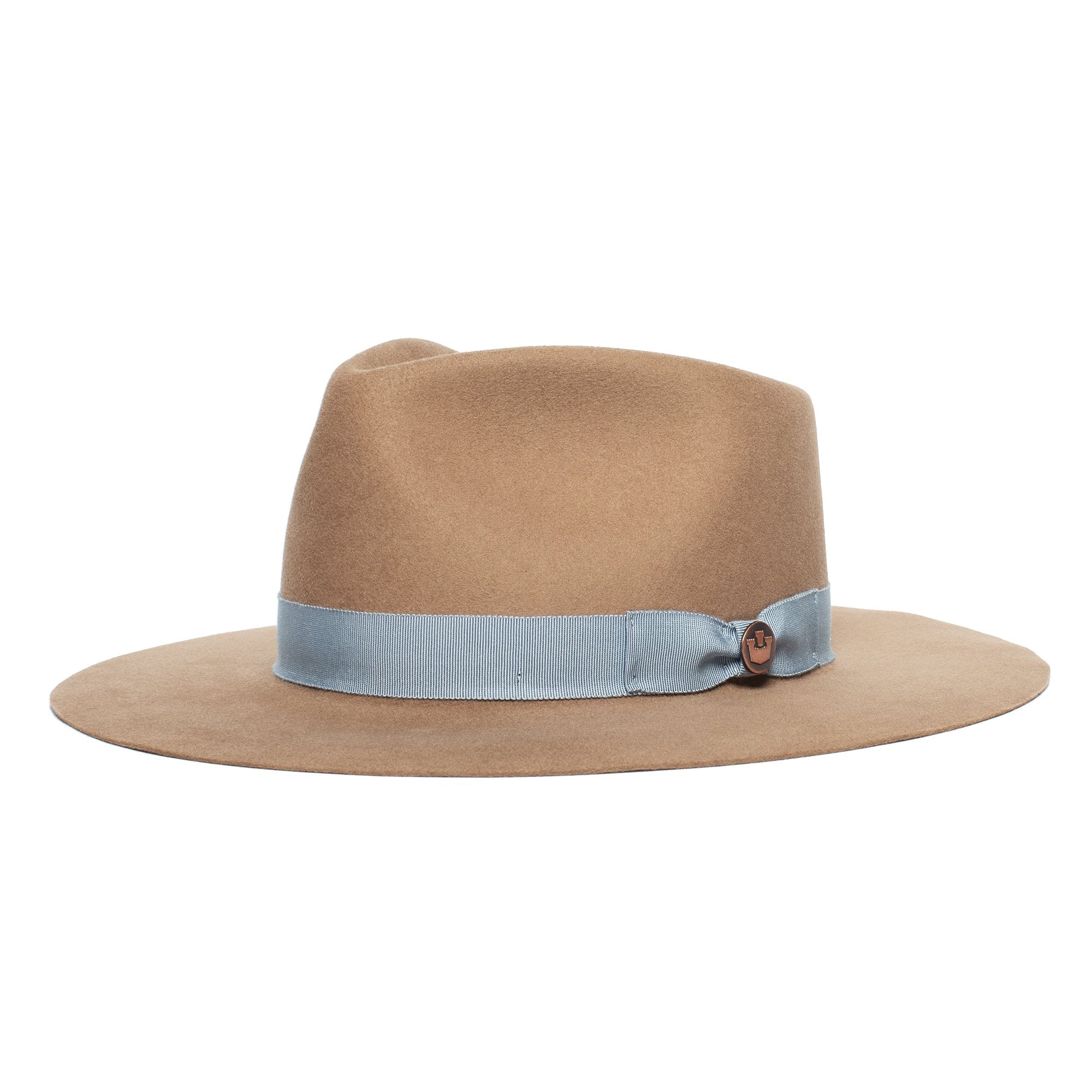 Goorin Bros. w roberts teardrop wide brim felt fedora hat Tan left side view