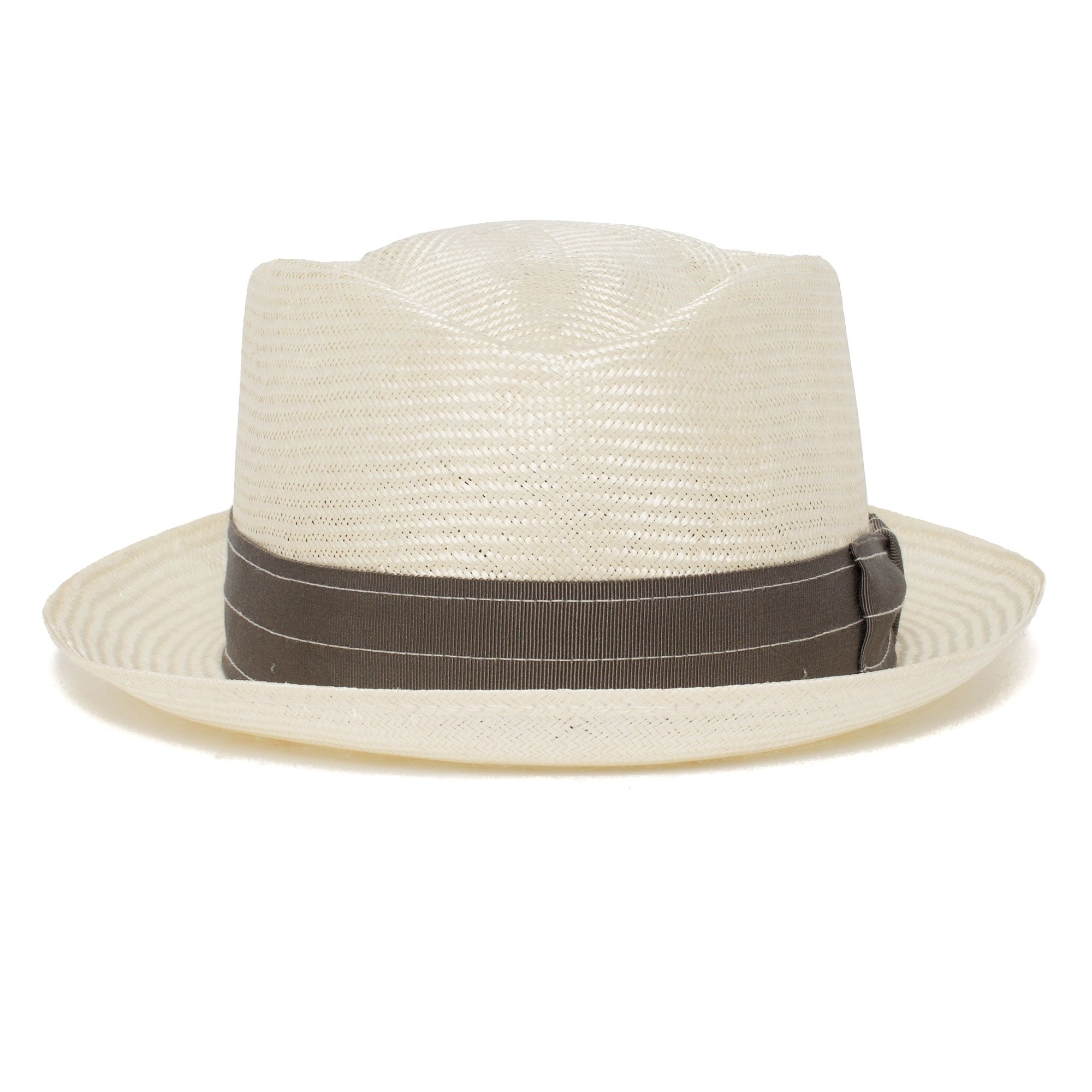 Goorin Bros. deakle diamond medium brim straw porkpie fedora hat Natural front view