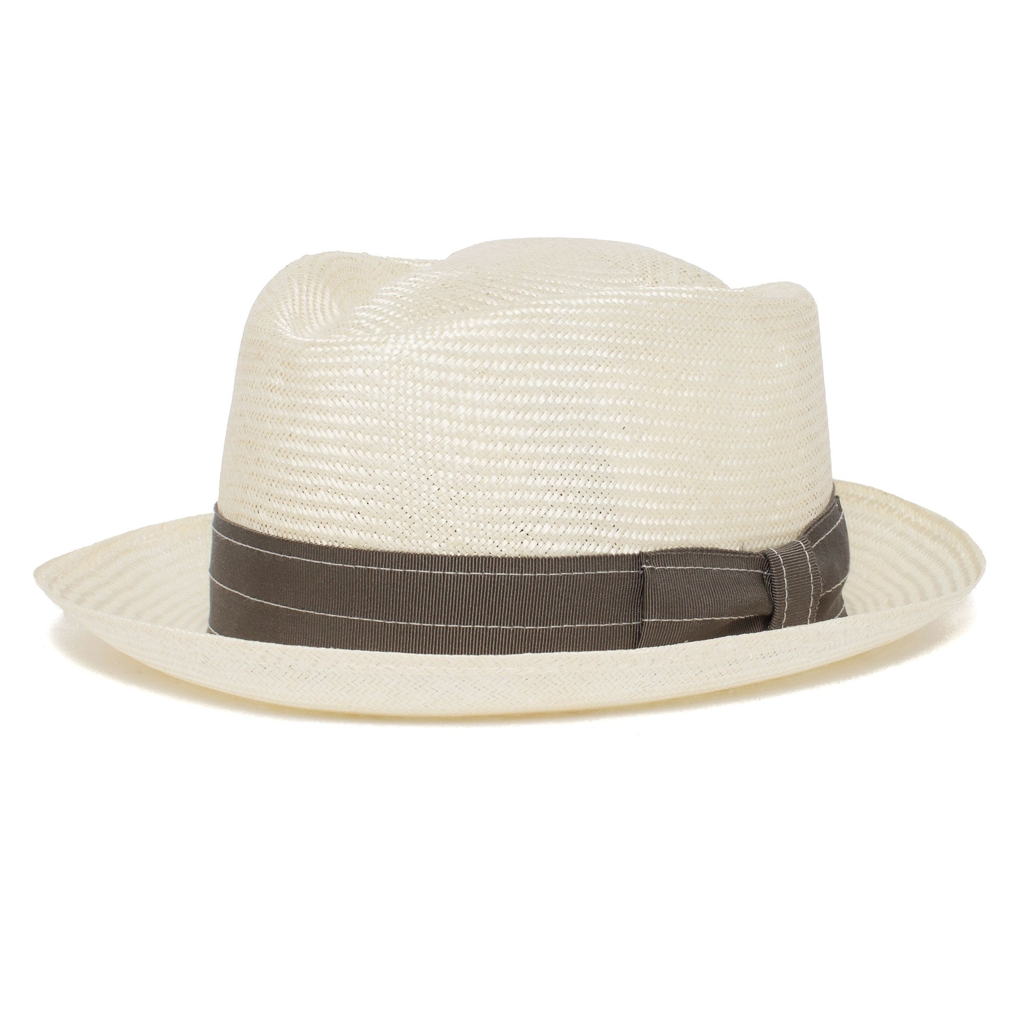 Goorin Bros. deakle diamond medium brim straw porkpie fedora hat Natural left side view