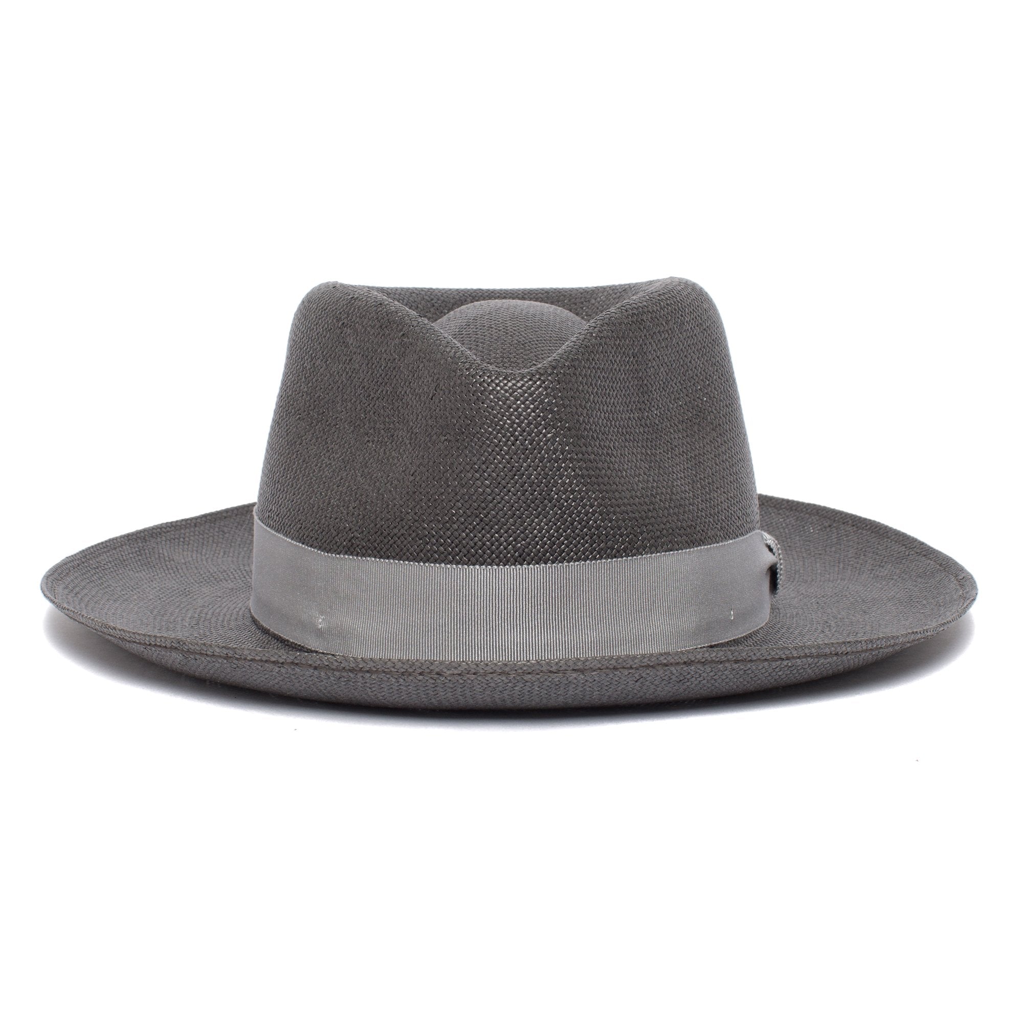 Goorin Bros. mr cash teardrop wide brim straw fedora hat Black front view