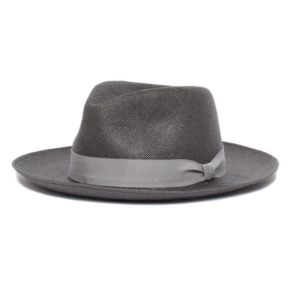 Goorin Bros. mr cash teardrop wide brim straw fedora hat Black left side view