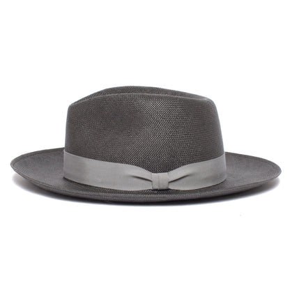 Goorin Bros. mr cash teardrop wide brim straw fedora hat Black side view