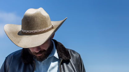 Goorin Bros. three d wool cowboy Coffee  hero shot on male model