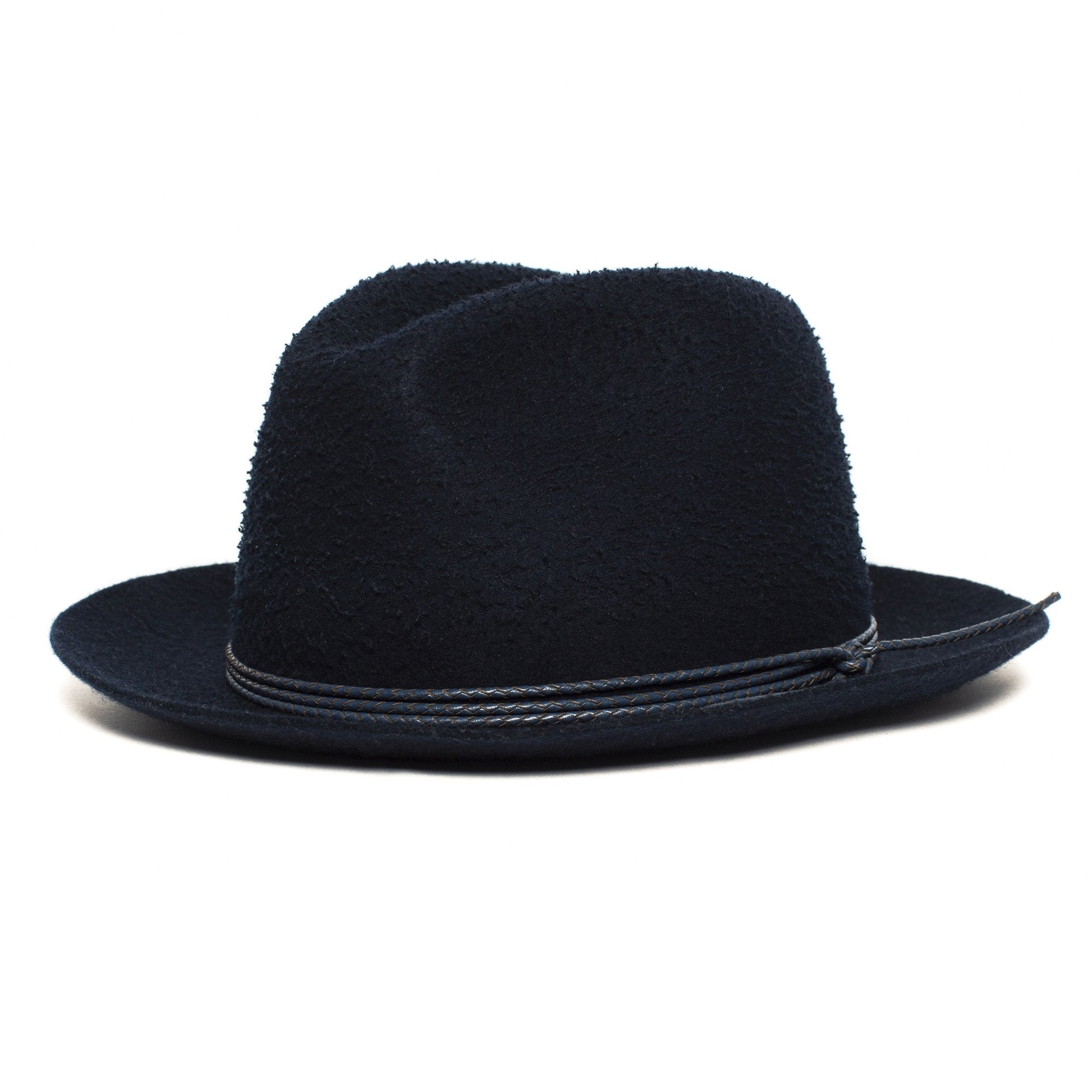 Goorin Bros. royal romeo wool classic brim fedora Navy left side view