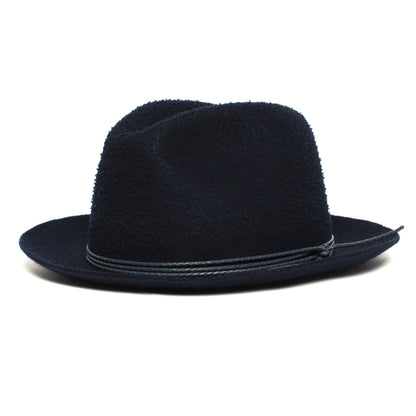 Goorin Bros. royal romeo wool classic brim fedora Navy left side view