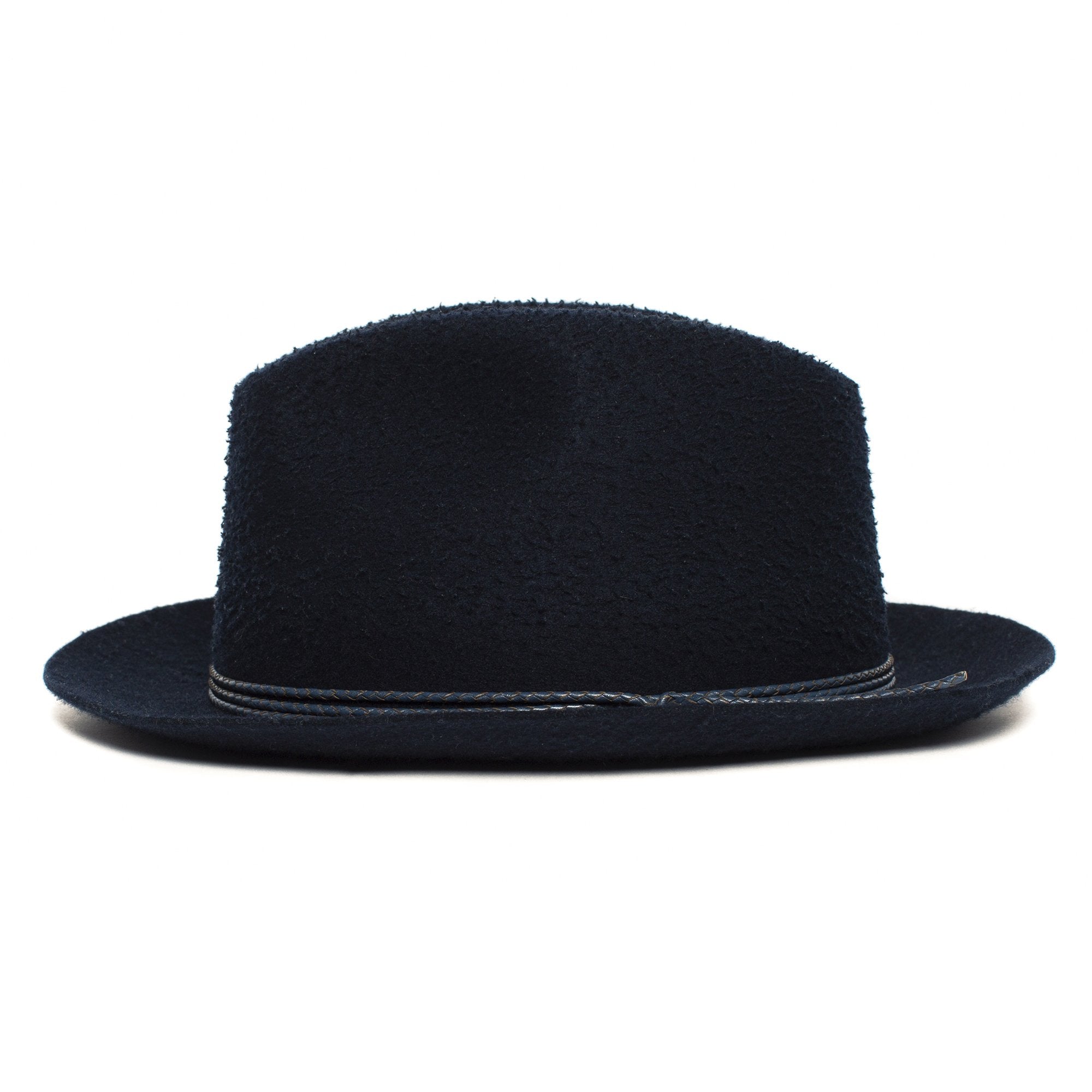 Goorin Bros. royal romeo wool classic brim fedora Navy side view