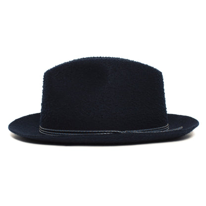 Goorin Bros. royal romeo wool classic brim fedora Navy side view