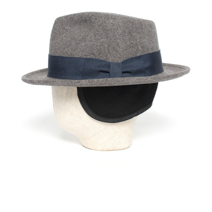 Goorin Bros. radley teardrop medium brim felt fedora hat Grey back view