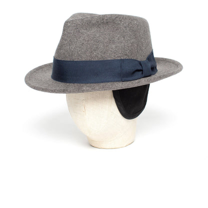 Goorin Bros. radley teardrop medium brim felt fedora hat Grey top view