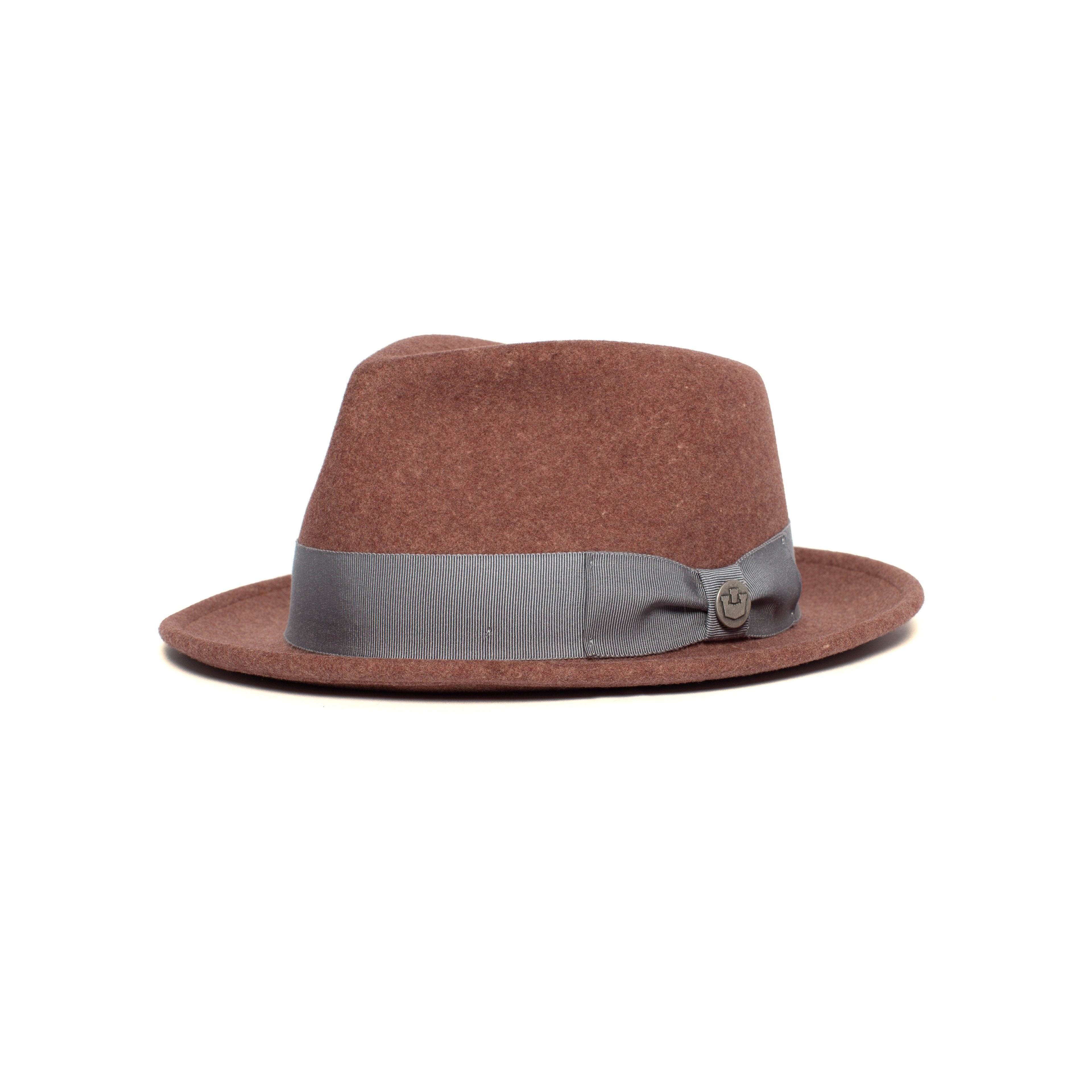 Goorin Bros. radley teardrop medium brim felt fedora hat Mauve  left side view