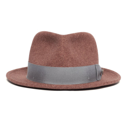 Goorin Bros. radley teardrop medium brim felt fedora hat Mauve front view