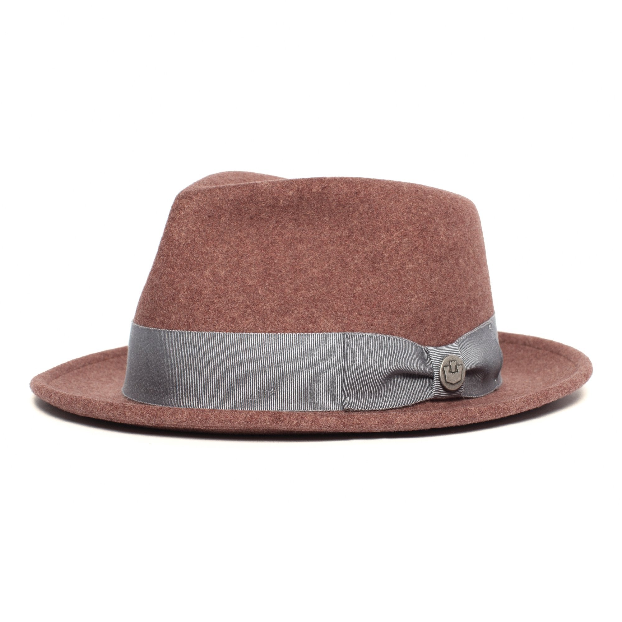 Goorin Bros. radley teardrop medium brim felt fedora hat Mauve left side view