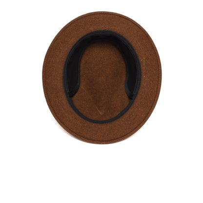Goorin Bros. radley teardrop medium brim felt fedora hat Rust under view