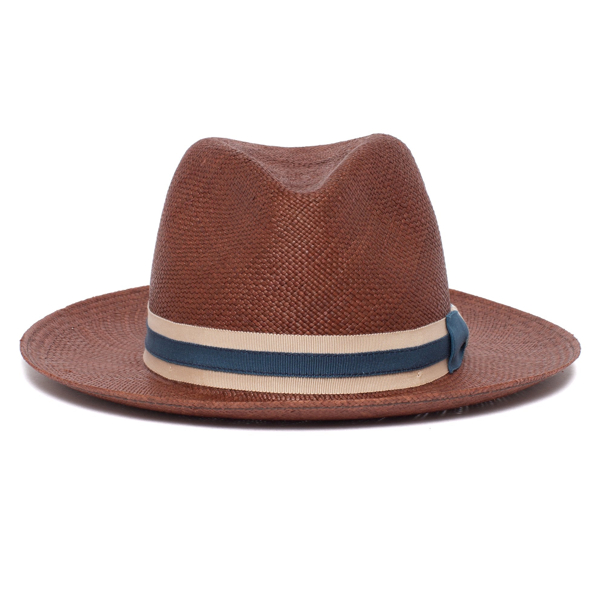 Goorin Bros. betty lynn center dent wide brim straw fedora hat Brown front view