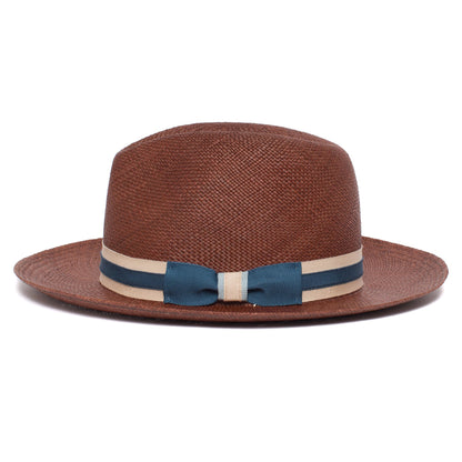Goorin Bros. betty lynn center dent wide brim straw fedora hat Brown side view