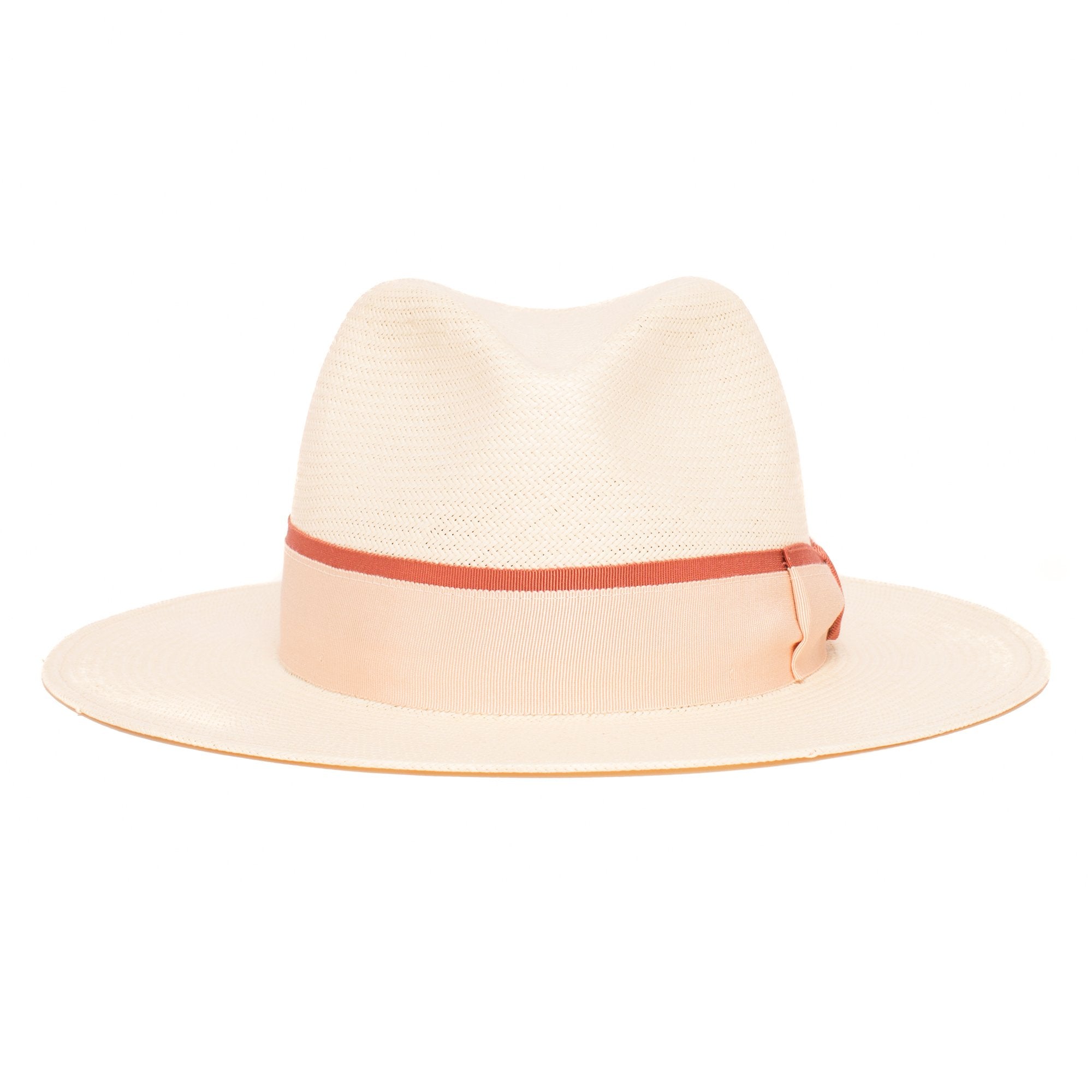 Goorin Bros. bubbles center dent wide brim straw fedora hat Ivory front view