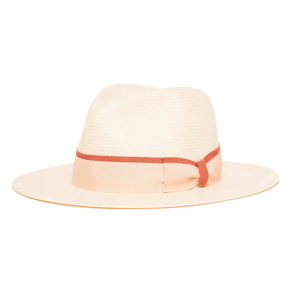 Goorin Bros. bubbles center dent wide brim straw fedora hat Ivory left side view