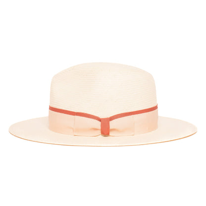 Goorin Bros. bubbles center dent wide brim straw fedora hat Ivory side view