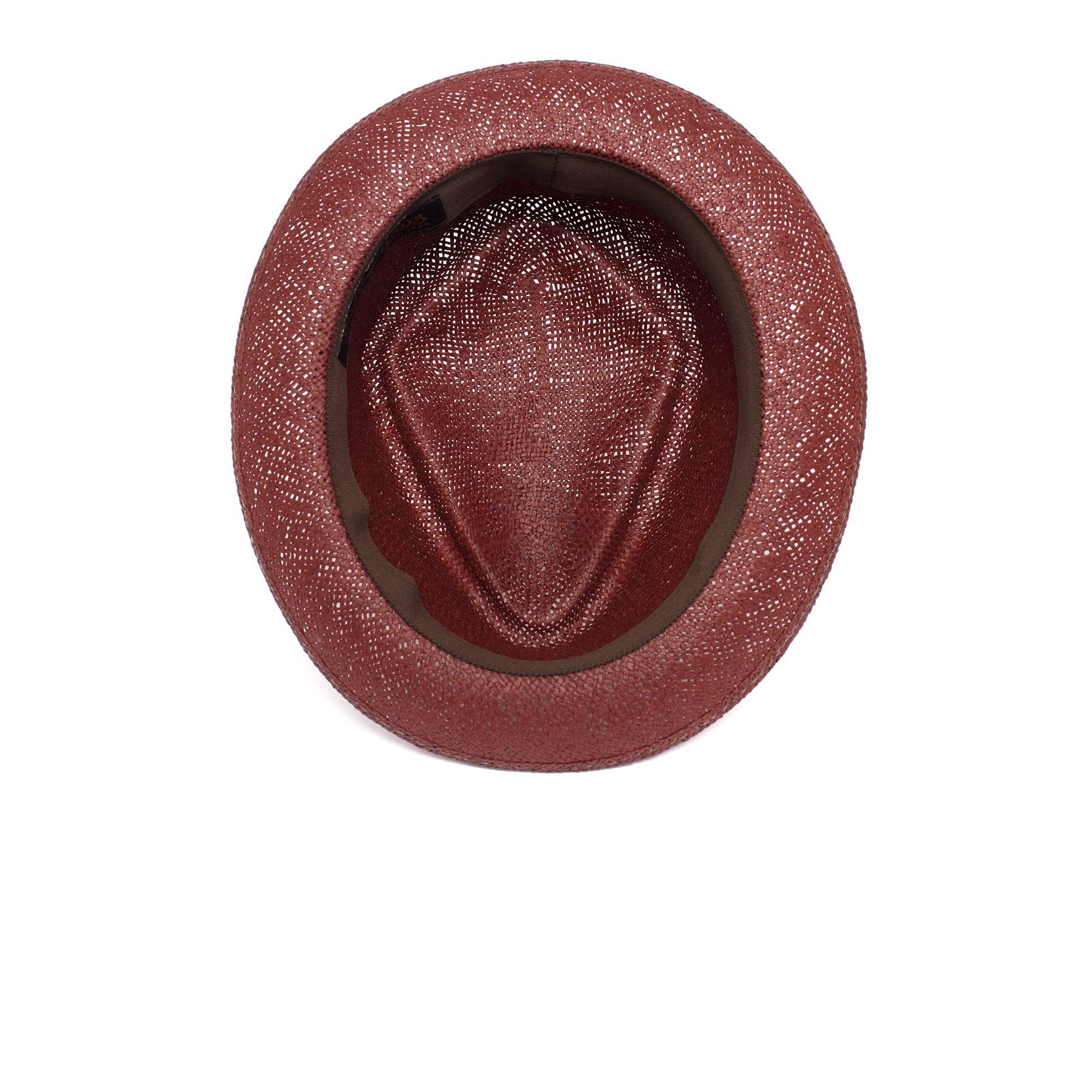 Goorin Bros. afternoon sip diamond medium brim straw porkpie fedora hat Burgundy under view