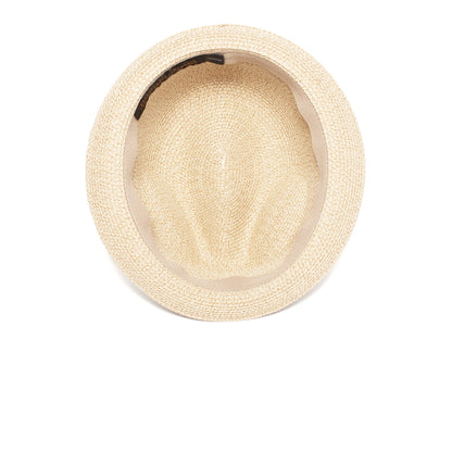 Goorin Bros. morgan thomas center dent short brim paper poly blend fedora hat Natural under view