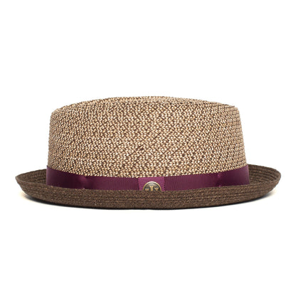 Goorin Bros. uncle manny diamond short brim straw porkpie fedora hat Natural side view