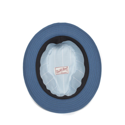 Goorin Bros. pops center dent medium brim cotton fedora hat Blue under view