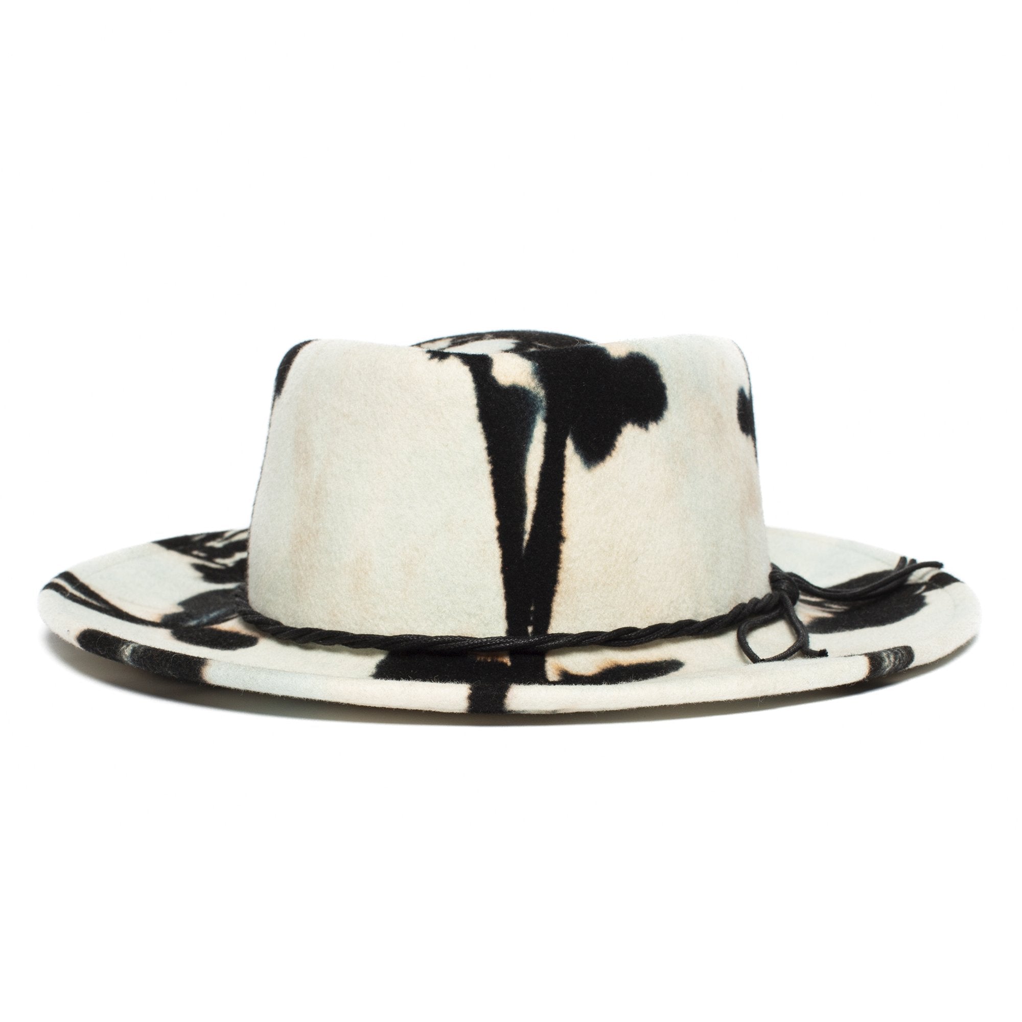 Goorin Bros. deep blues wool wide brim fedora Black front view