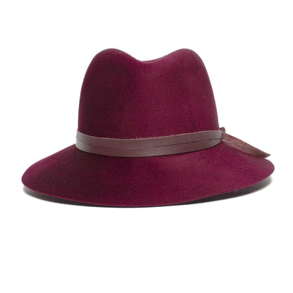 Goorin Bros. the director wool wide brim fedora Burgundy front view