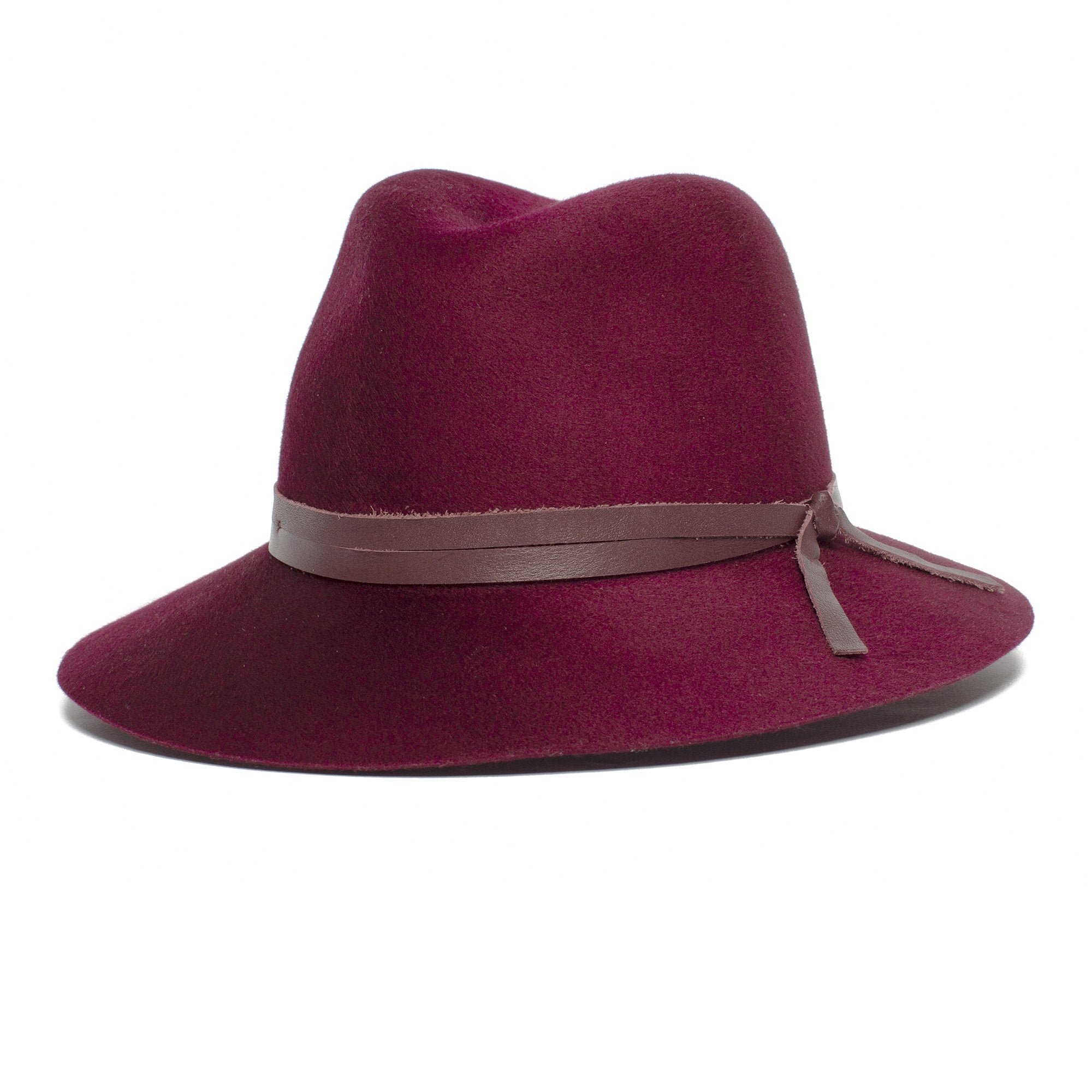 Goorin Bros. the director wool wide brim fedora Burgundy left side view