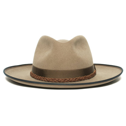 Goorin Bros. aw shoot wool wide brim fedora Tan front view