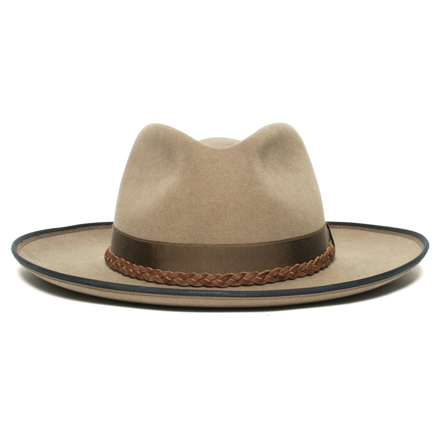 Goorin Bros. aw shoot wool wide brim fedora Tan front view