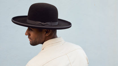 Goorin Bros. bad tony wool wide brim fedora Brown hero shot on male model