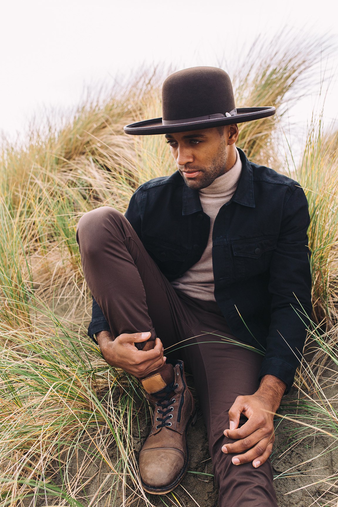 Goorin Bros. bad tony wool wide brim fedora Brown Lifestyle Mens